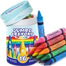 Crayons Officygnet Jumbo 16 cores para crianças de 1 a 3 anos Crayons Officygnet Jumbo 16 cores para crianças de 1 a 3 anos