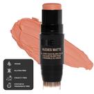 Cream Blush NUDESTIX Nudies Matte 3 em 1 em toda a cor do rosto