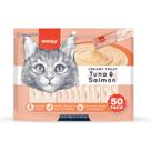 Creamy Wanpy Petisco Cremoso Para Gatos 14gx50 Tubos 700g Sabor Atum e Salmão Truly Creamy Wanpy Petisco Cremoso Para Gatos 14gx50 Tubos 700g Sabor Atum e Salmão Truly