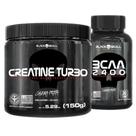 Creatina 150g Turbo + Bcaa 30 Caps 2400mg Black Skull