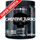 Creatina em Pó Monohidratada Turbo Black Skull 300g Creatine Caveira Preta Treino Performance Atletas Musculação