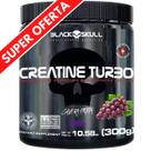 Creatina em Pó Monohidratada Turbo Black Skull 300g Creatine Caveira Preta Treino Performance Atletas Musculação