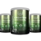 Creatina Mastigavél 180 Pastilhas 3g Maça Verde 2 por dia Monster Body Supraervas 3 Potes x 60
