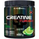 Creatina Monohidratada Creatine Turbo Black Skull 300g Energia Força Ganho de Massa Muscular para Musculação