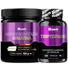 Creatina Pura 100g Creapure + Triptofano 120 Caps Growth