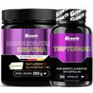 Creatina Pura 250g Creapure + Triptofano 120 Caps Growth