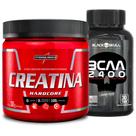 Creatina Pura 300g Integral + Bcaa 30 Caps Black Skull