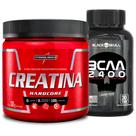 Creatina Pura 300g Integral + Bcaa 30 Caps Black Skull