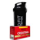 Creatina Sachê 90g Shaker Preta 600ml - 100% Pura Importada - Red Fit Nutrition