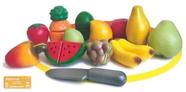 Crec Crec Feirinha Organica Frutas Big Star Cesta com Frutinhas com tiras autocolantes para Cortar Brinquedo