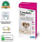 Credeli Antipulgas E Carrpatos Rosa Para Cães De 2,5 A 5,5 Kg Com 3 Comprimidos De 112,5 Mg