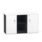 Credenza com Prateleira P25 Pandin 1,20 M Branco e Preto