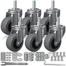 Creeper Wheels EUOKOK Heavy Duty de 2 polegadas com rotação de 360, pacote com 6