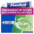 Creme adesivo para dentaduras Fixodent Control Plus Scope 60mlX4 Creme adesivo para dentaduras Fixodent Control Plus Scope 60mlX4