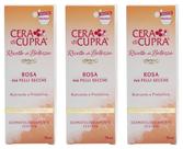 Creme CERA DI CUPRA Rosa para pele seca 75mL - pacote de 3 tubos
