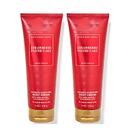 Creme corporal Bath & Body Works Strawberry Poundcake 240 ml, pacote com 2 unidades