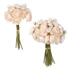 Creme de ranúnculo IPOPU de flores artificiais 12 unidades