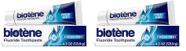 Creme dental Biotène Fluoreto para boca seca 125 mL (pacote de 2)