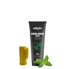 Creme Dental com Escova de Dentes Dedeira Para Cachorro E Gatos Peluche Menta Sem Flúor