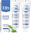 Creme dental de hidroxiapatita para proteção do esmalte, fórmula sem flúor com menta suave, para dentes sensíveis, proteção diária, hálito fresco de longa duração, 4,23 onças (2)