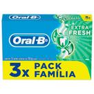 Creme Dental Oral-B Extra Fresh Pack Família 3 Unidades 70g Cada Creme Dental Oral-B Extra Fresh Pack Família 3 Unidades 70g Cada