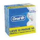 Creme Dental OralB Extra Branco Pasta de Dentes Pacote 12 X 70G