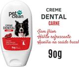 Creme Dental Pet Clean Sabor Carne 90g Sem Flúor para Cães e Gatos