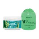 Creme Depilatório para o Corpo Pernas Axilas Virilhas Peles Normais e Secas - Com Aloe Vera 250gr + Gel Calmante Pós Dep