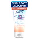 Creme desodorante Secret Whole Body Women, 90 ml, 72 horas de proteção Creme desodorante Secret Whole Body Women, 90 ml, 72 horas de proteção