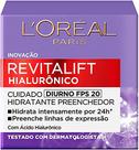Creme Facial Anti-Idade L'Oréal Paris Revitalift Hialurônico Diurno FPS20 49g