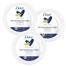 Creme hidratante Dove Nourishing Body Care 150ml, pacote com 3