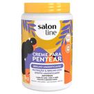 Creme Para Pentear Brilho Umidificado 1kg Cachos Definição Anti-Frizz Salon Line