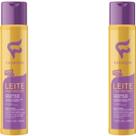 Creme Para Pentear Fashion Leite Siliconizado Com Óleos de Argan + Ojon Vidro 400ml Kit Promocional 2 Unidades