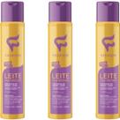 Creme Para Pentear Fashion Leite Siliconizado Com Óleos de Argan + Ojon Vidro 400ml Kit Promocional 3 Unidades