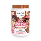 Creme Para Pentear Finalização Cachinhos Nutridos Cabelo Definição Antifrizz Hidratação Chocolate 1Kg Salon Line