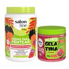 Creme Para Pentear + Gelatina Ativadora Salon Line Melancia