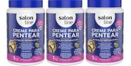 Creme Para Pentear Salon Line N. Reparadora 1kg ( 3 Potes )