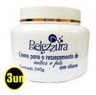 Creme Ressecamento Mãos E Pés C/ Silicone Belezzura 240g 3un