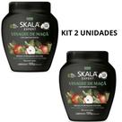 Creme Skala Vinagre de Maçã 1kg - Kit 2 Unidades Reduz a Porosidade dos Fios