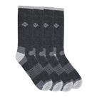 Crew Socks Columbia Moisture Control, pacote com 4, masculinas, pretas e cinza Crew Socks Columbia Moisture Control, pacote com 4, masculinas, pretas e cinza