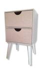 Criado 2 Gavetas Meia Lua Retro Mesa De Cabeceira Decoração