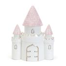 Criança de cofrinho apreciará o castelo da princesa grande dos sonhos de cerâmica