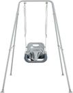 Criança Swing FUNLIO com suporte dobrável de metal de 1 a 10 anos, cinza Criança Swing FUNLIO com suporte dobrável de metal de 1 a 10 anos, cinza