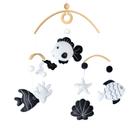 Crib Mobile VN3BTOY Montessori Black & White Fish 0-5 meses