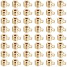 Crimp Beads Beebeecraft, latão banhado a ouro 14K, caixa de 100 unidades