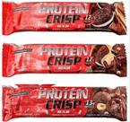 Crisp Bar Protein Sabor Cookies & Cream,Duo Crunch e Trufa de Avelã de 45g-Kit 03-Integralmedica