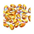 Cristais De Costura Grandes 17x28mm AB Com Strass De Acrílico, 100 Peças Para Roupas
