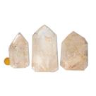 Cristal de Quartzo Lapidado Ponta Gerador - 1 Kg - Natural - 200 a 600g - Classe C - Atacado