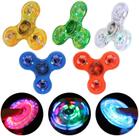 Cristal transparente Fidget Spinner SHIZHI Boutique com luz Cristal transparente Fidget Spinner SHIZHI Boutique com luz