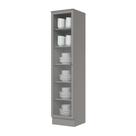 Cristaleira 01 Porta com Vidro 05 prateleiras 50cm Americana C373 Cinza - Henn